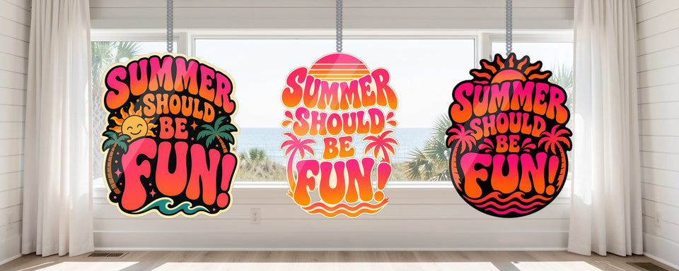 Summer and Beach acrylic suncatchers