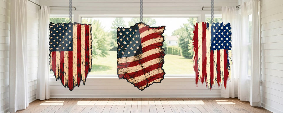 Patriotic and Americana acrylic suncatchers