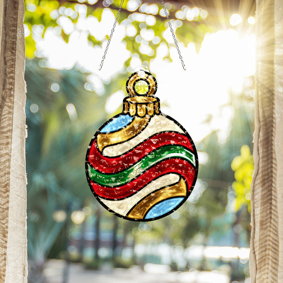 Vintage Ornament Swirl Water Ripple Suncatcher