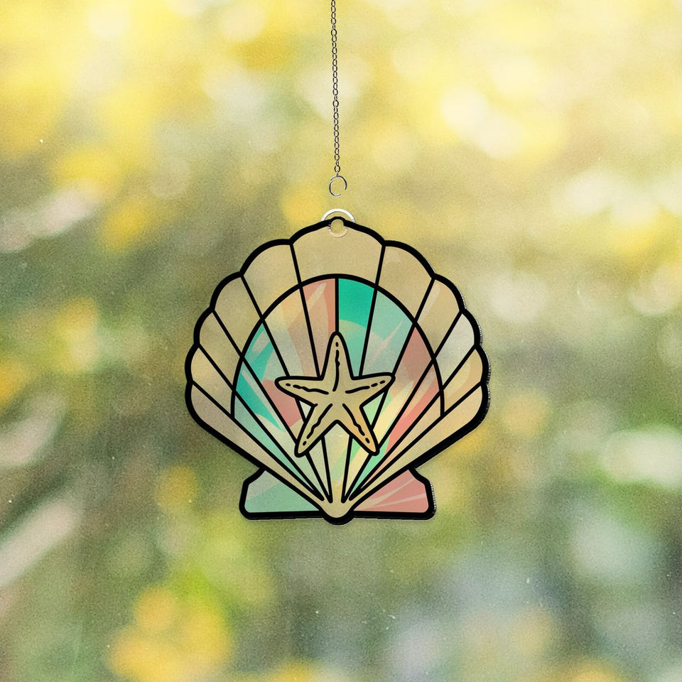 Seashell Starfish Arch Acrylic Suncatcher