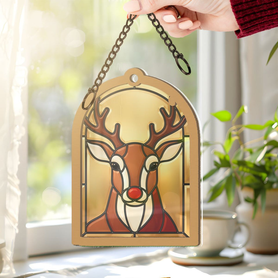 Reindeer Antler Arch Window Hanging Suncatcher