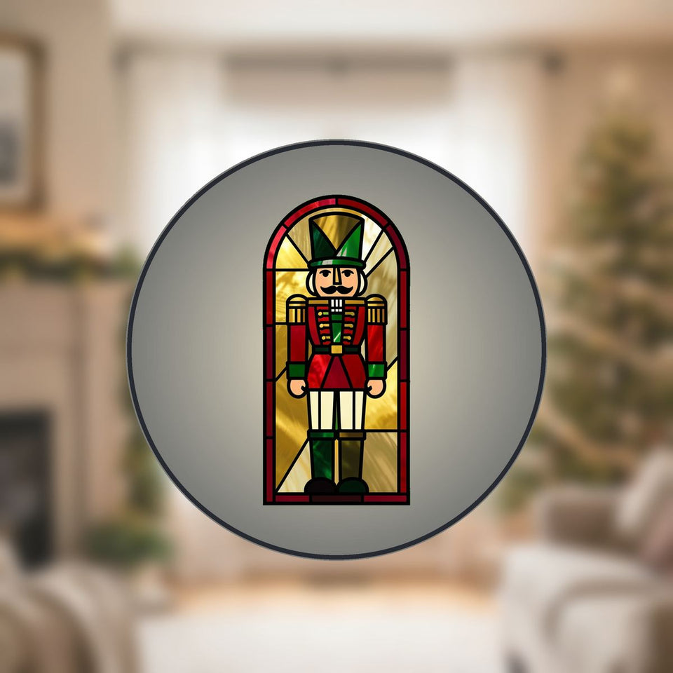 Nutcracker Soldier Arch Stained Glass Suncatcher