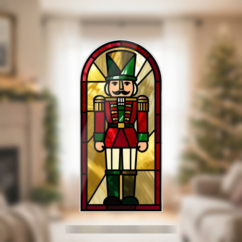 Nutcracker Soldier Arch Wavy Acrylic Suncatcher Ornament