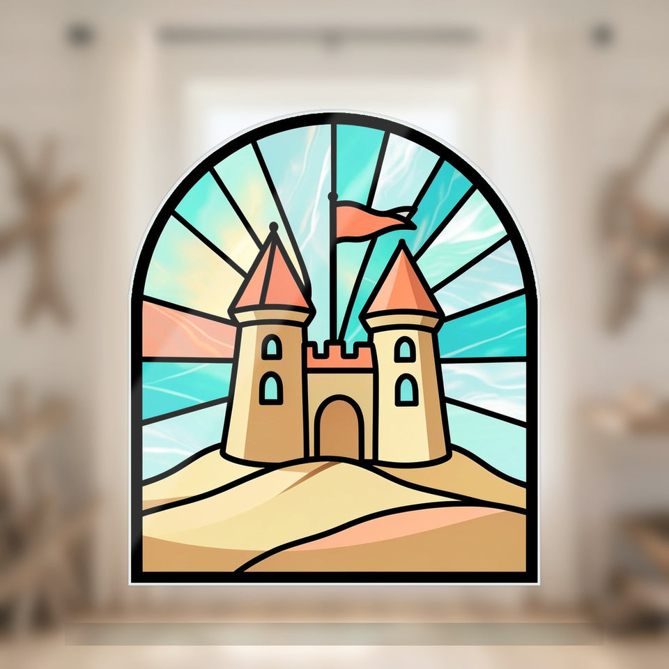 Sandcastle Beach Arch Water Ripple Suncatcher