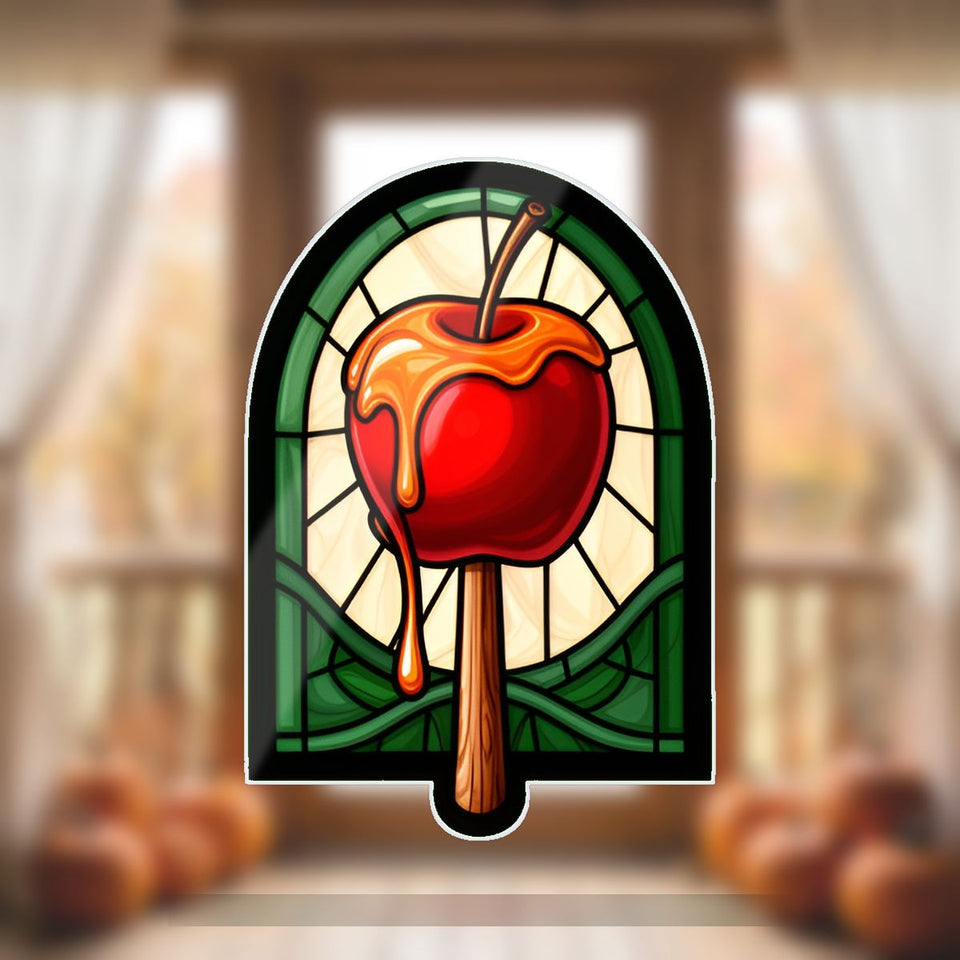 Candy Apple Harvest Wavy Acrylic Suncatcher Ornament