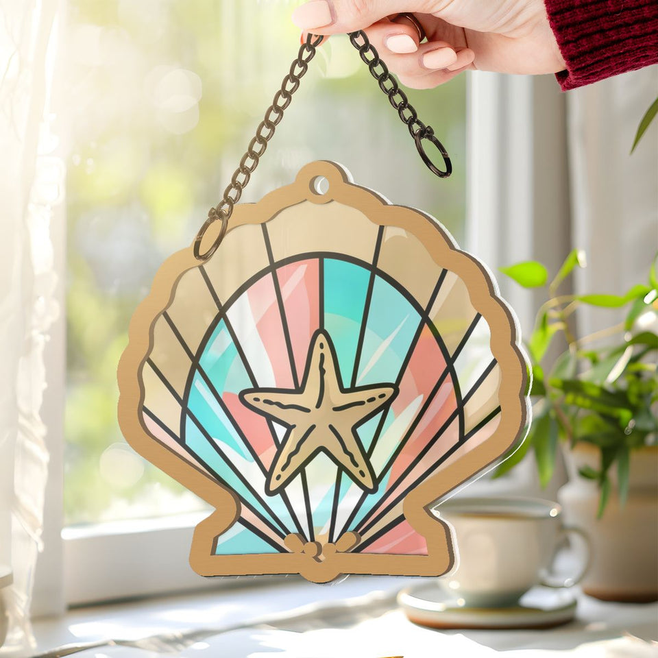 Seashell Starfish Arch Window Hanging Suncatcher