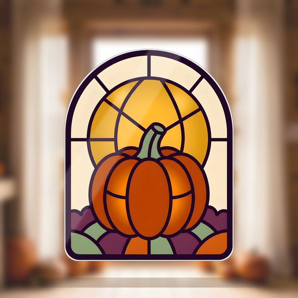Harvest Moon Pumpkin Arch Acrylic Suncatcher