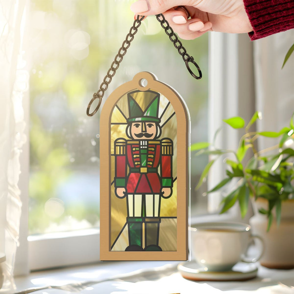 Nutcracker Soldier Arch Window Hanging Suncatcher