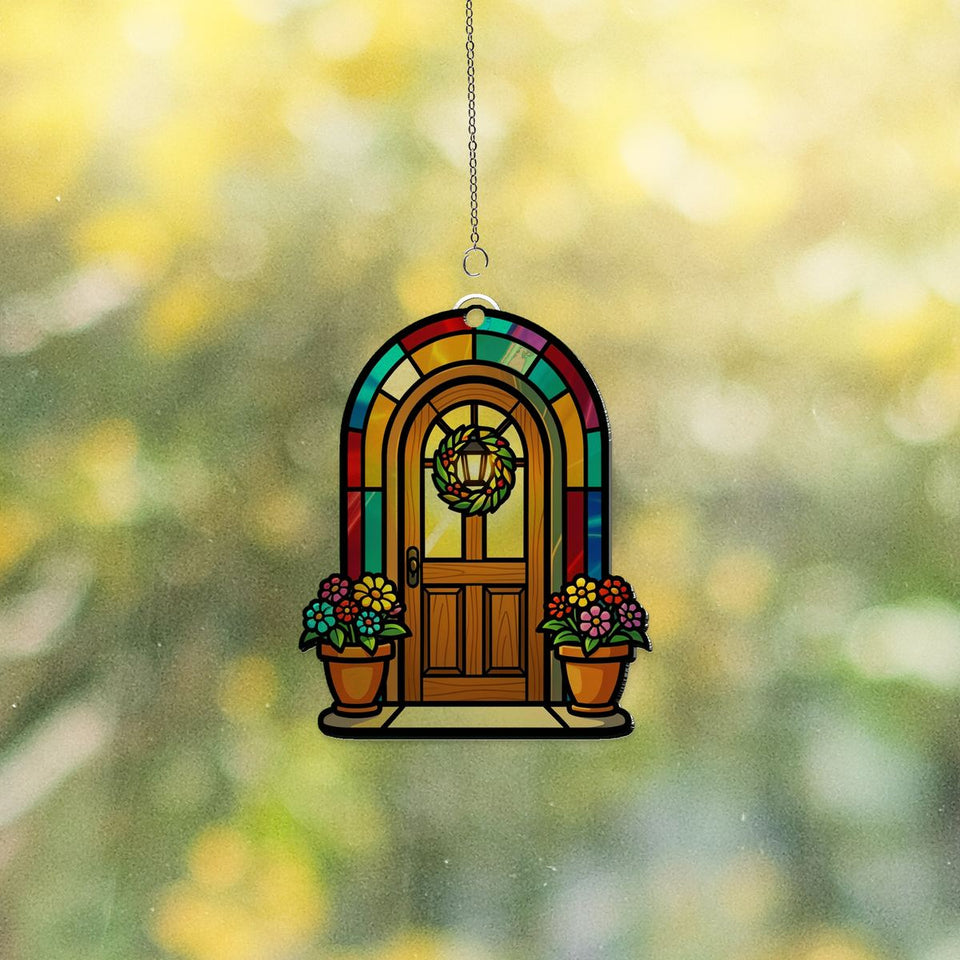 Cozy Cottage Door Arch Acrylic Suncatcher