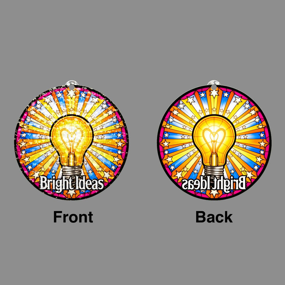 Bright Ideas Light Bulb Circle Water Ripple Suncatcher