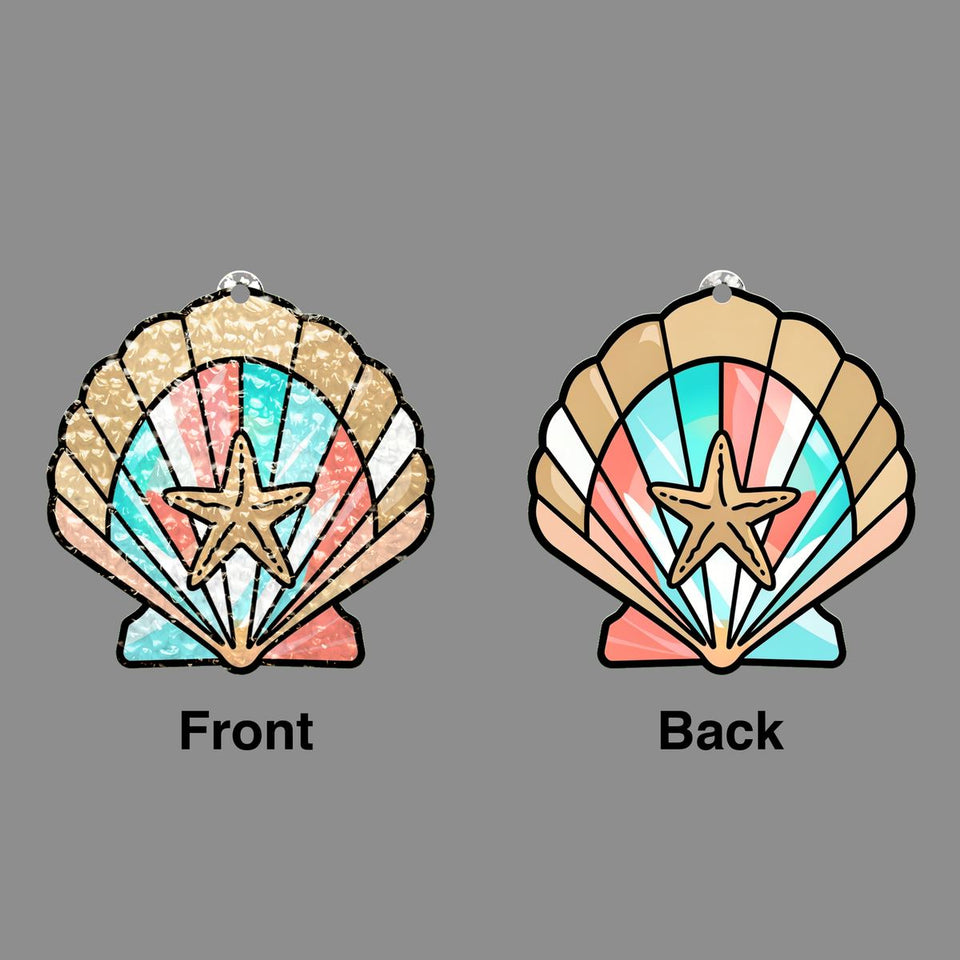 Seashell Starfish Arch Water Ripple Suncatcher