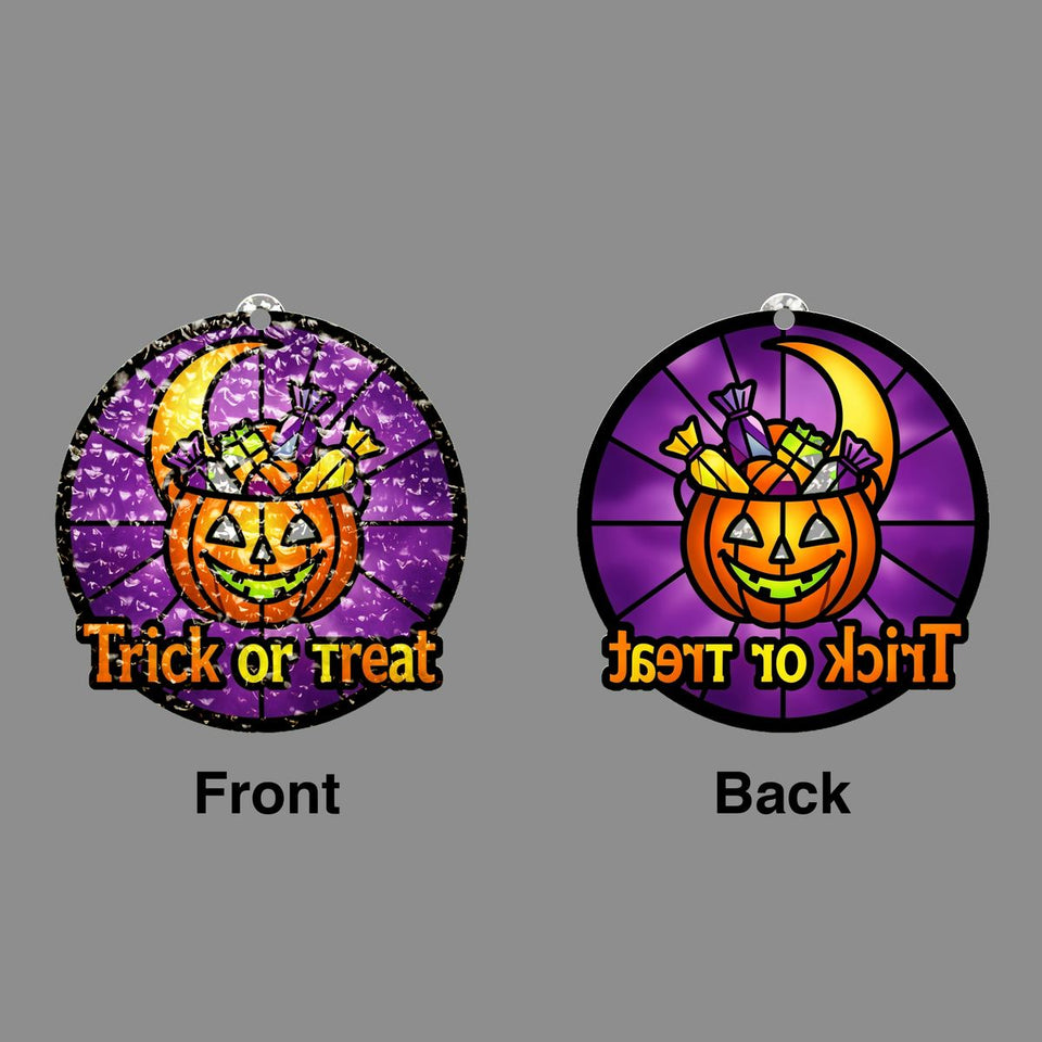 Trick Or Treat Pail Circle Water Ripple Suncatcher