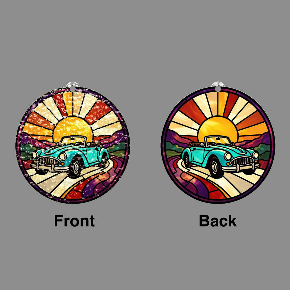 Road Trip Convertible Circle Water Ripple Suncatcher