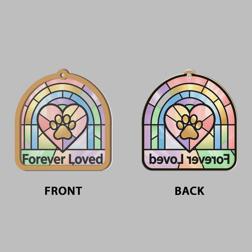 Rainbow Bridge Pet Memorial Window Hanging Suncatcher