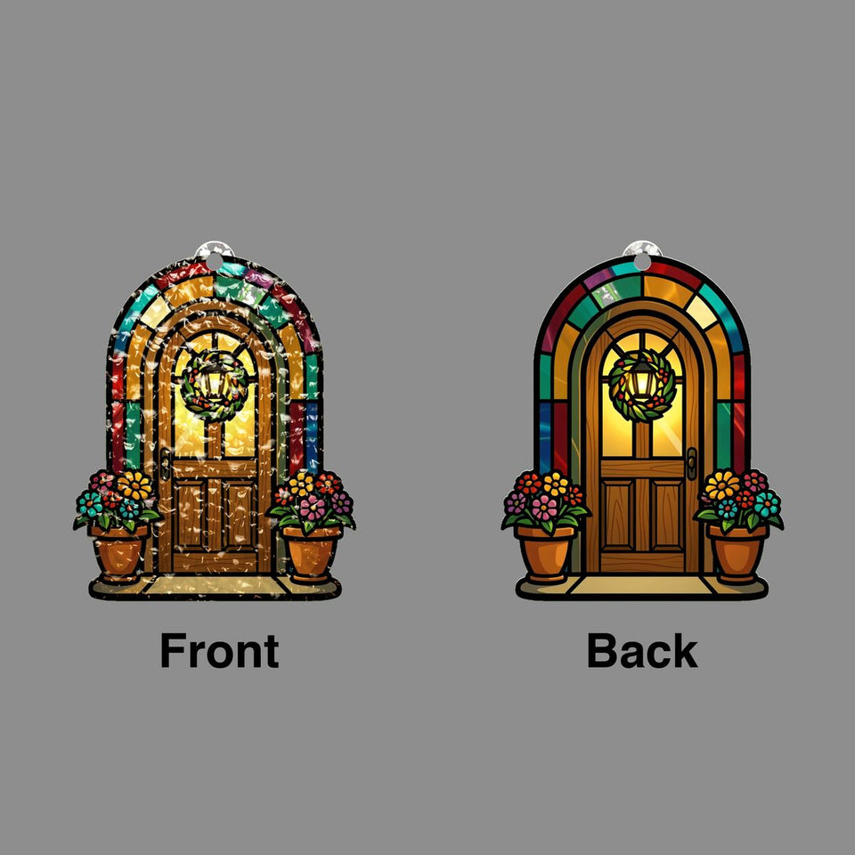 Cozy Cottage Door Arch Water Ripple Suncatcher