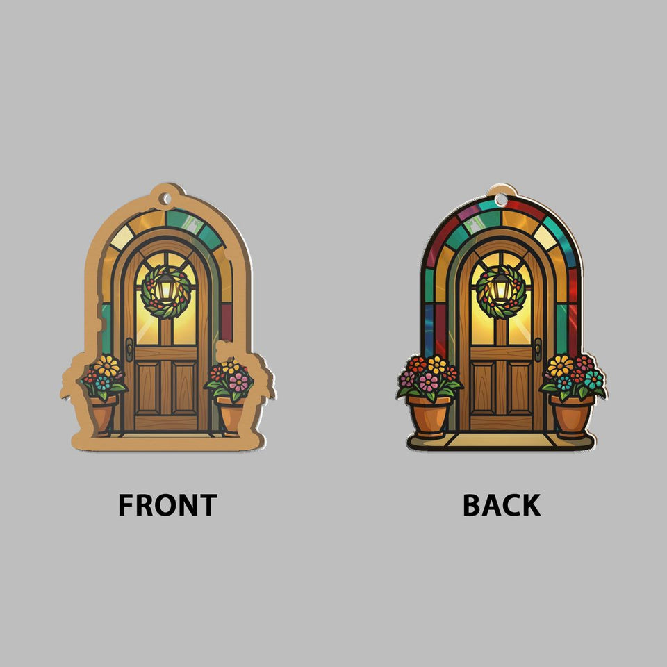 Cozy Cottage Door Arch Window Hanging Suncatcher