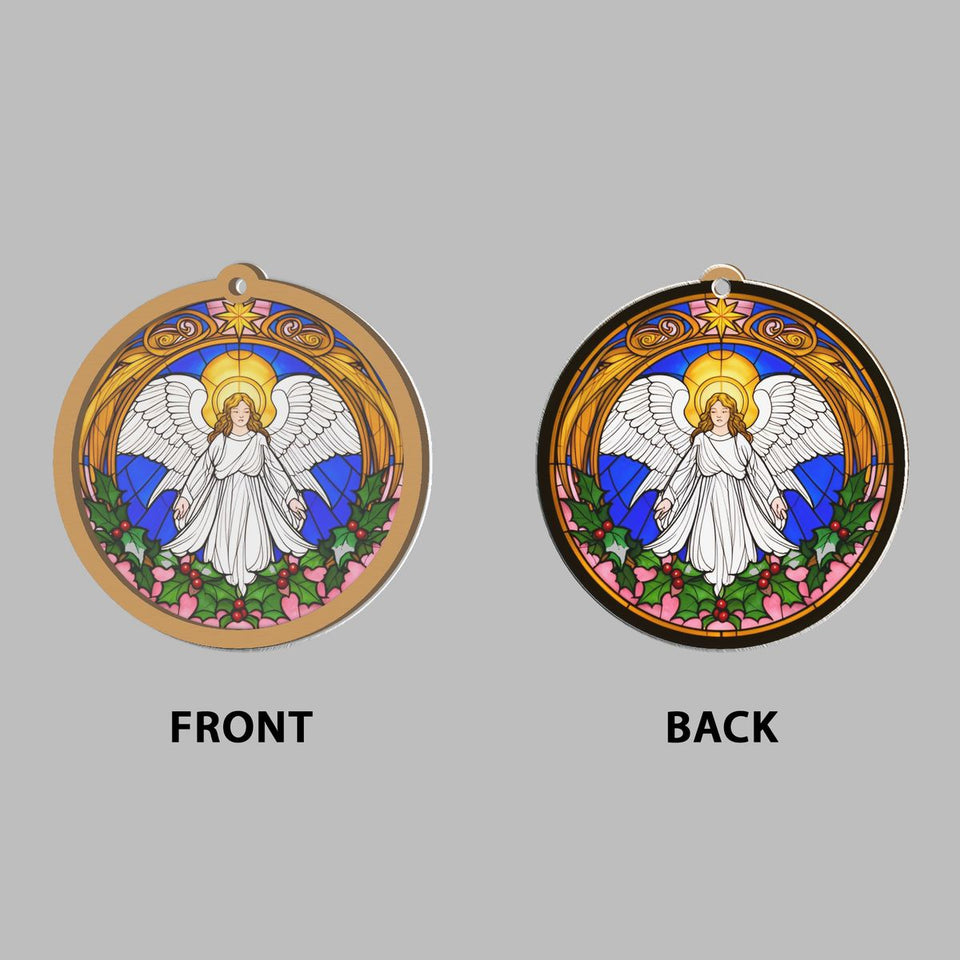 Christmas Angel Halo Circle Window Hanging Suncatcher