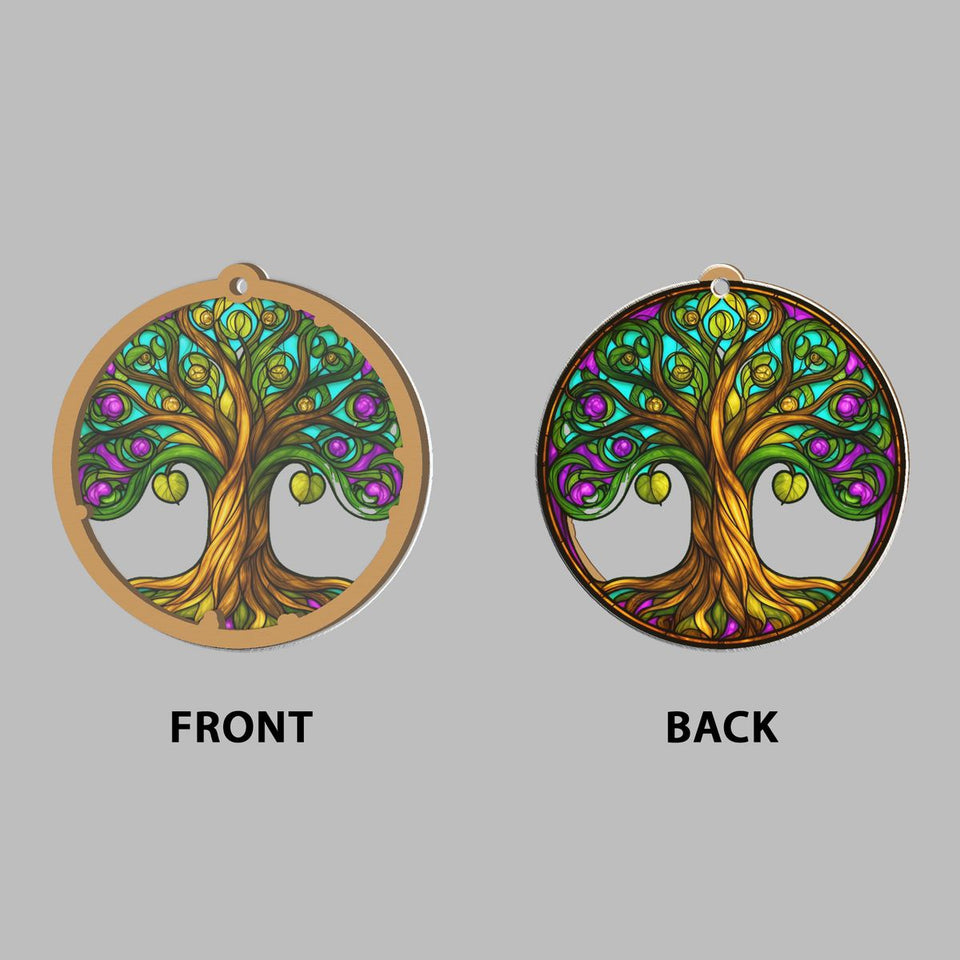 Tree of Life Memorial Circle Window Hanging Suncatcher
