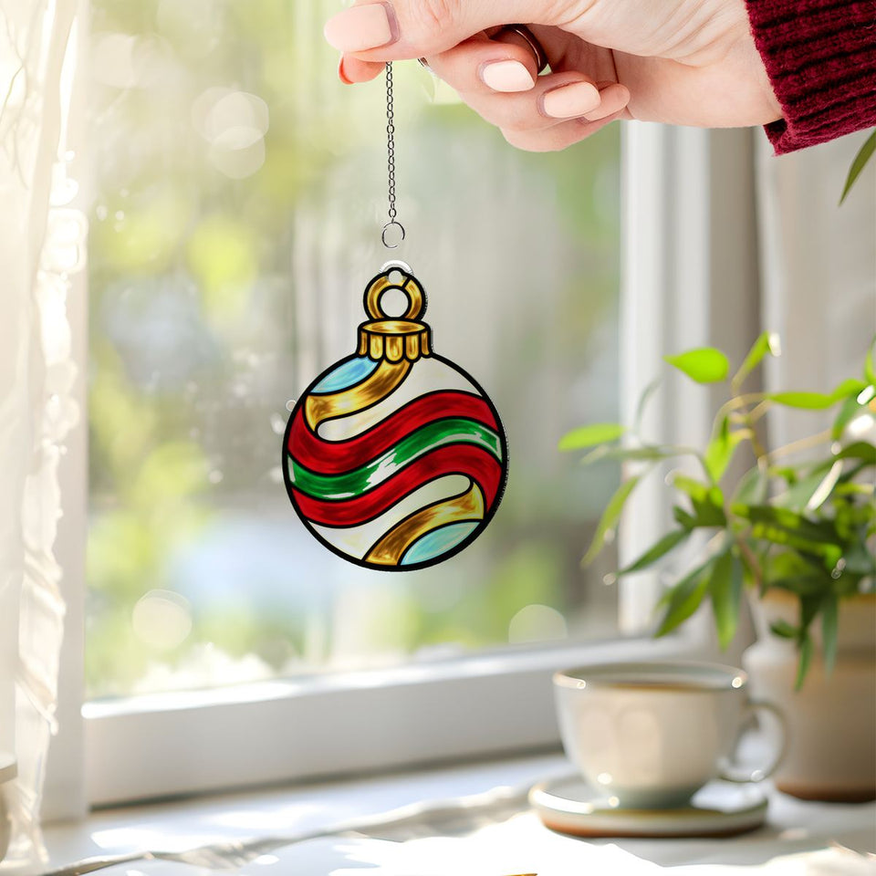 Vintage Ornament Swirl Acrylic Suncatcher