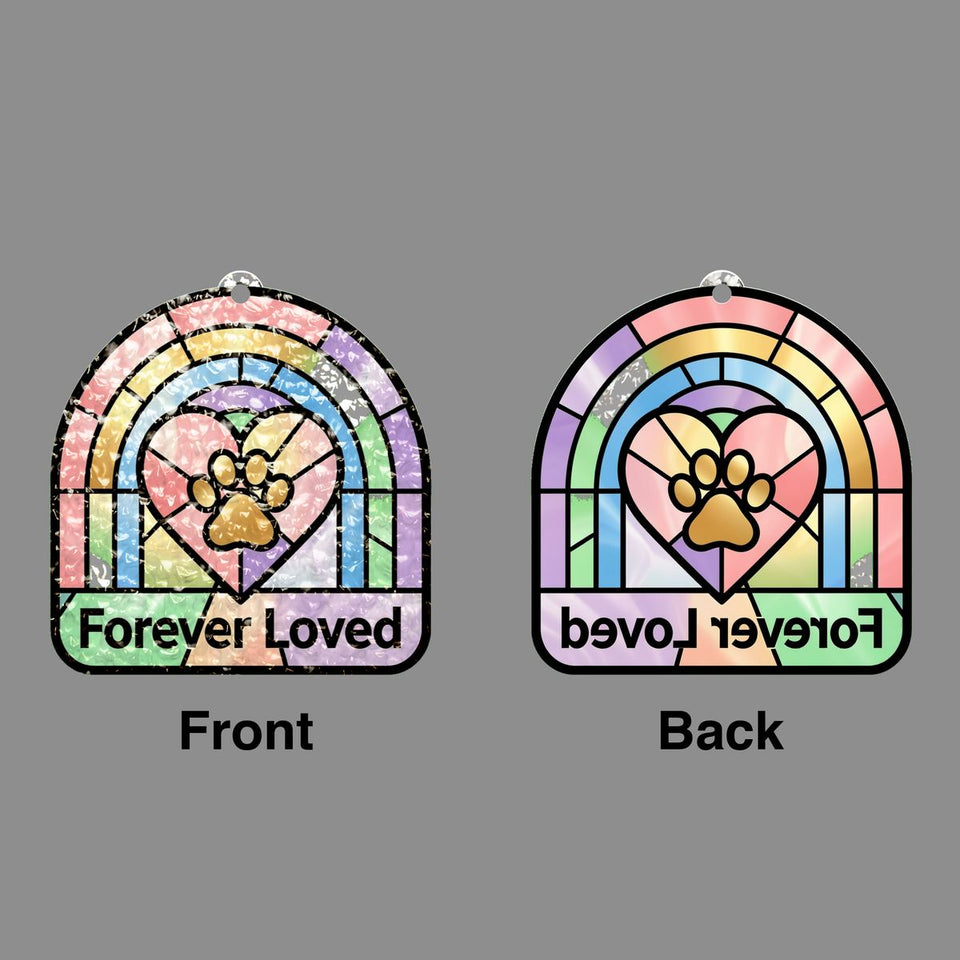 Rainbow Bridge Pet Memorial Water Ripple Suncatcher