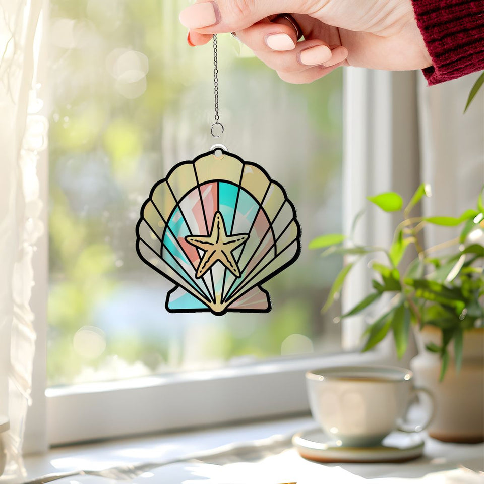 Seashell Starfish Arch Acrylic Suncatcher