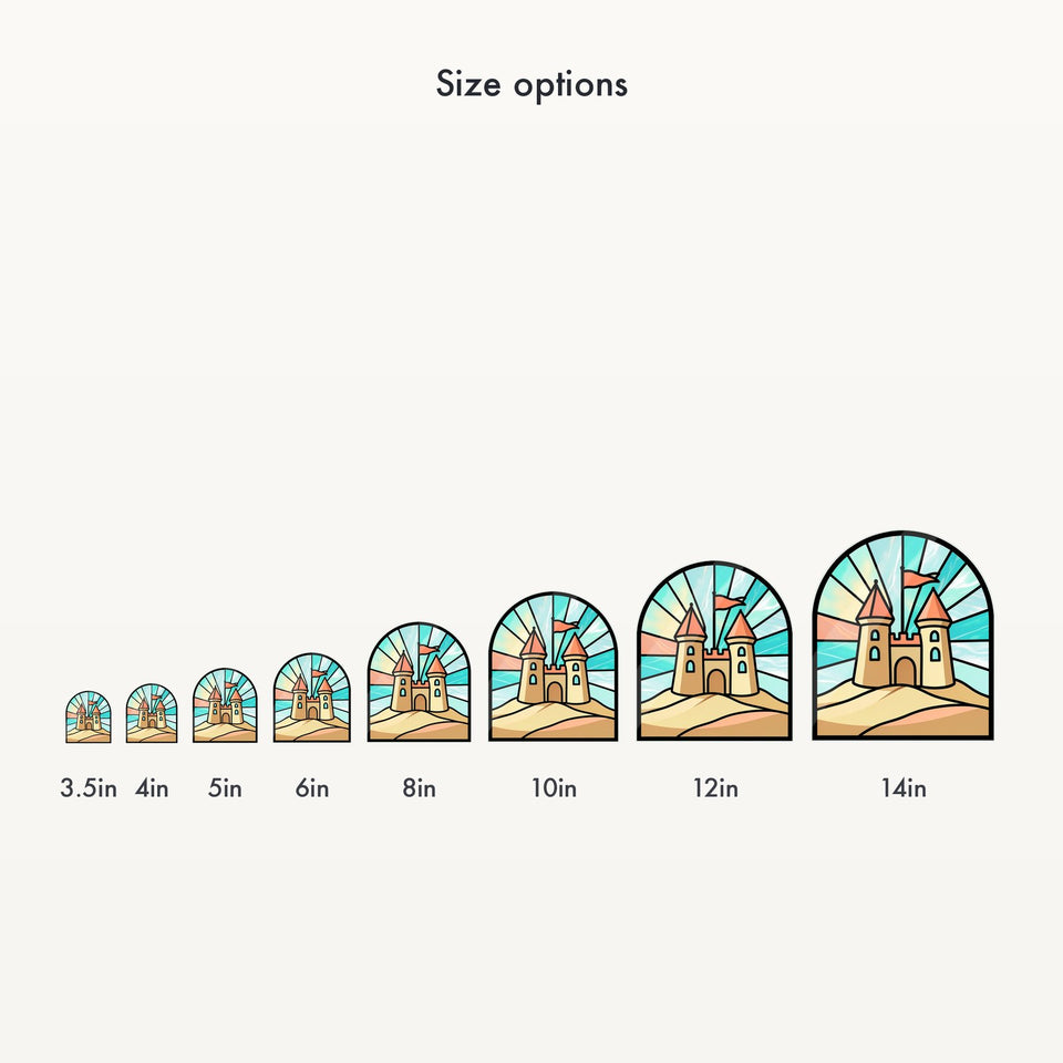 Sandcastle Beach Arch Acrylic Suncatcher