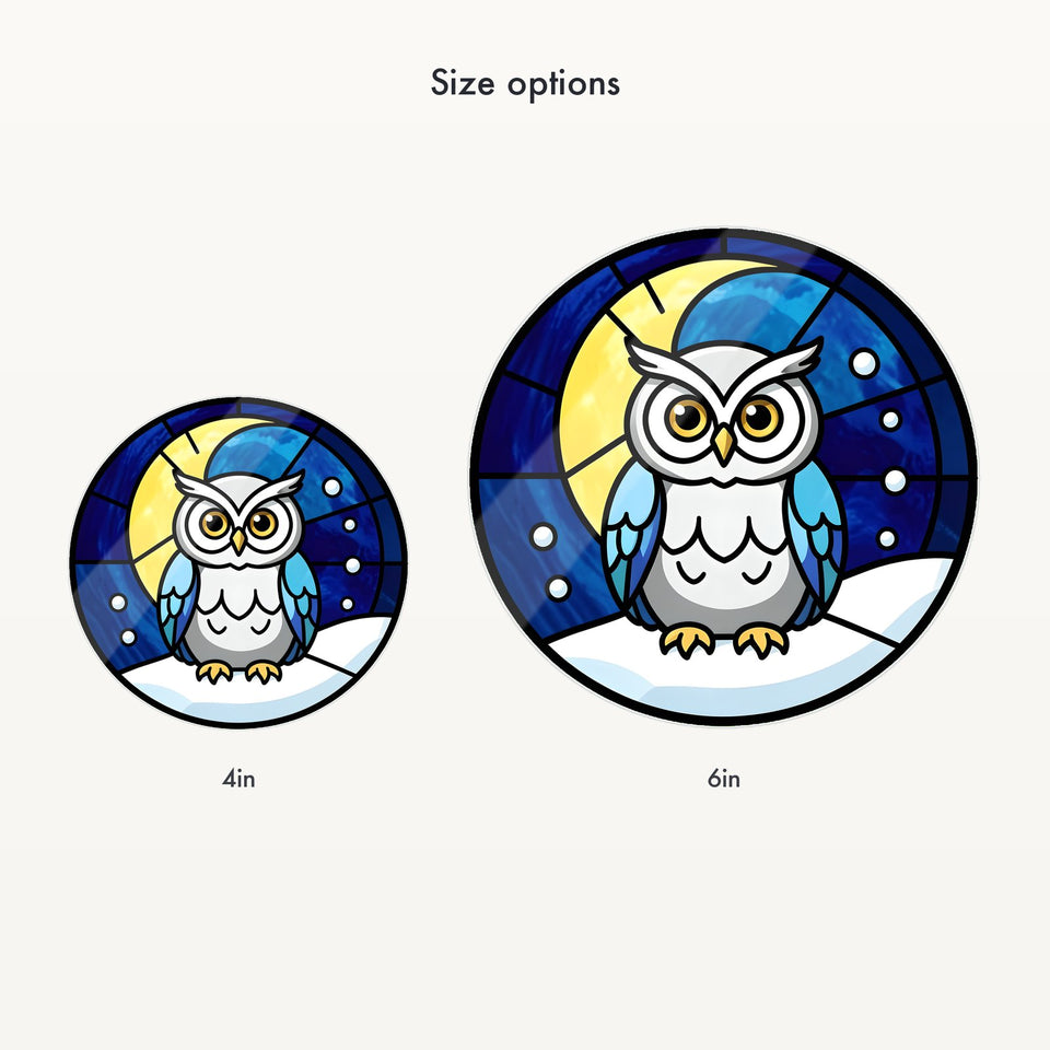 Snowy Owl Winter Moon Plug-In Night Light