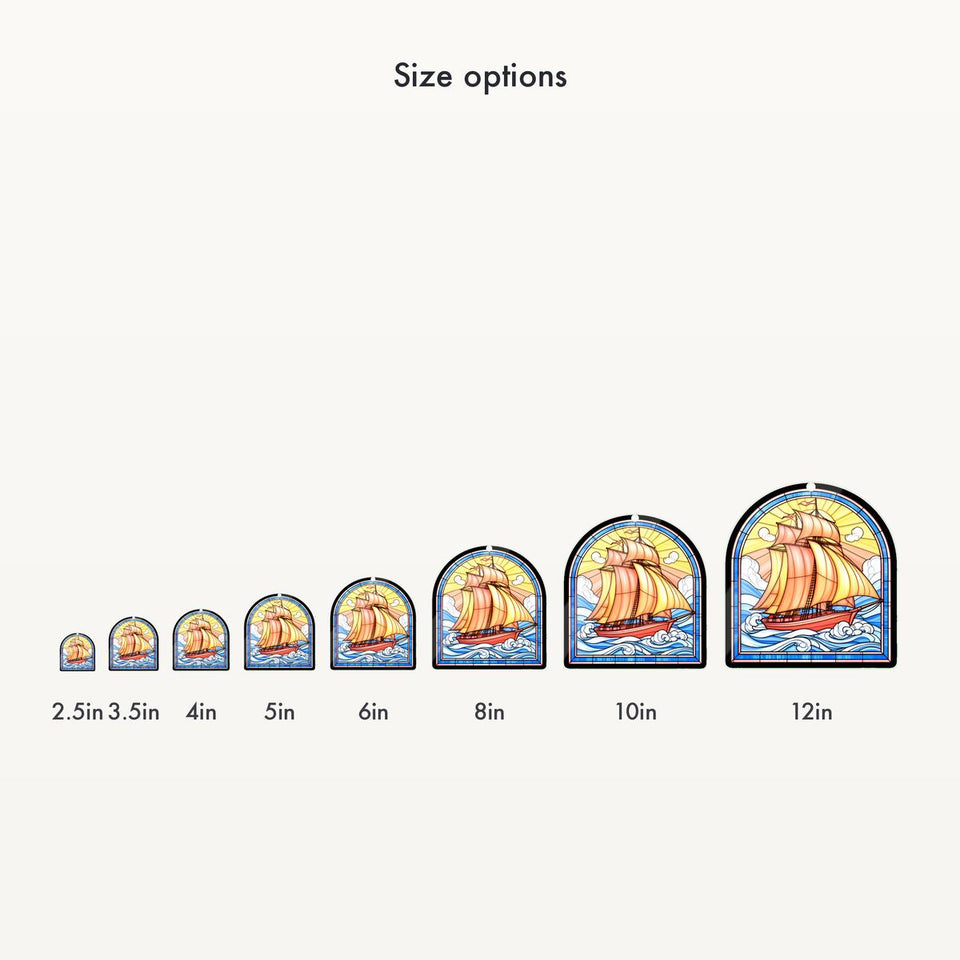 Sailboat Harbor Arch Water Ripple Suncatcher