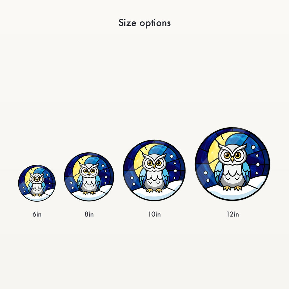 Snowy Owl Winter Moon Night Light Box