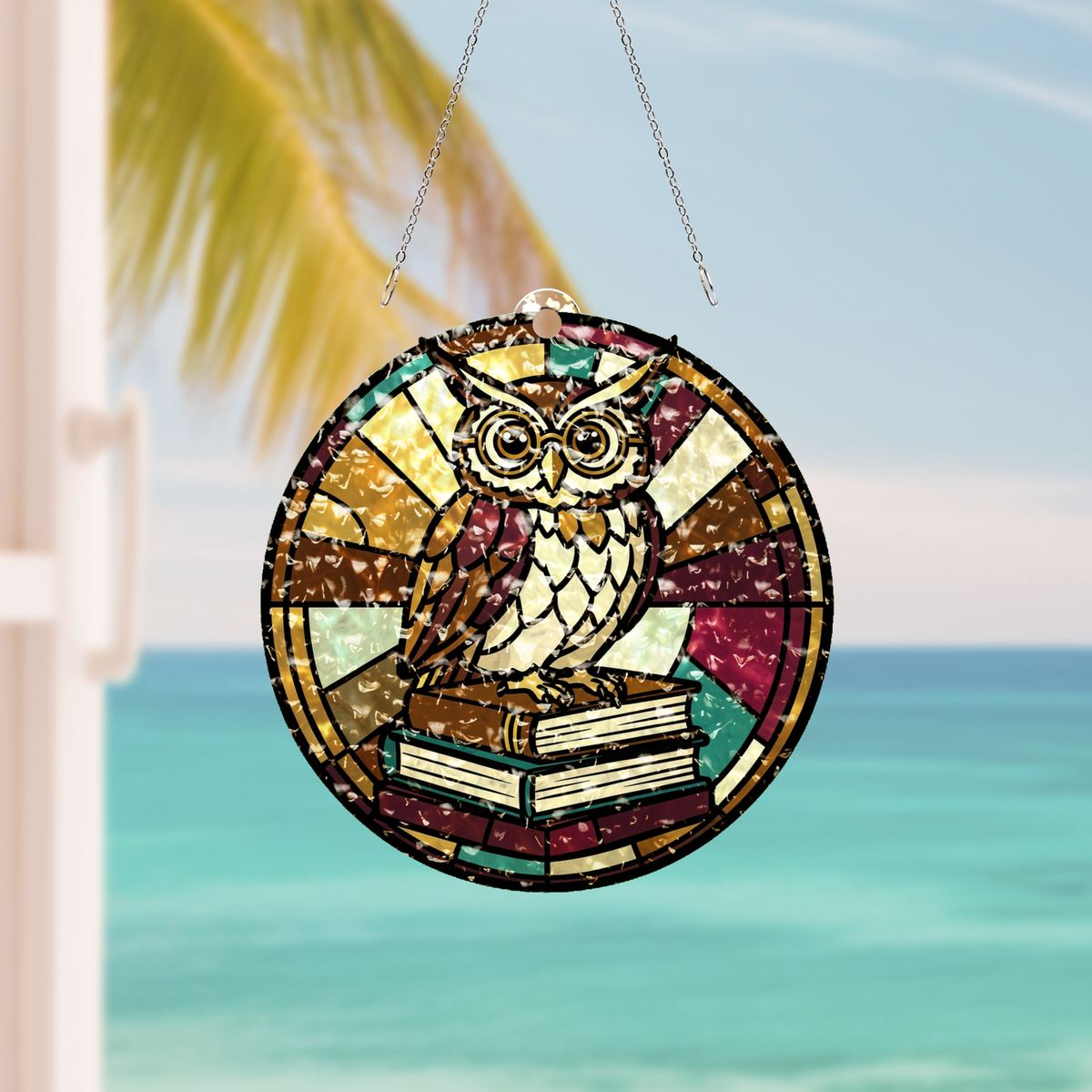 Wise Owl Books Circle Water Ripple Suncatcher