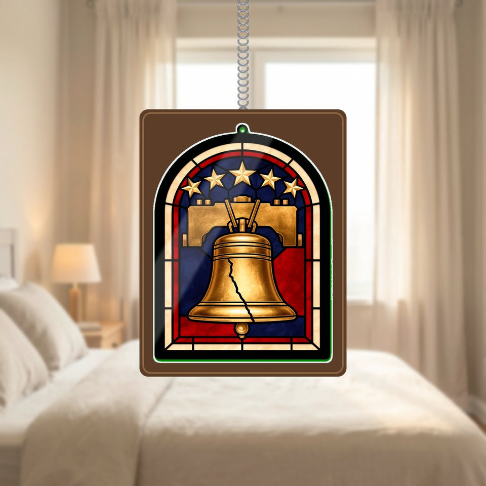 Liberty Bell Stars Arch Window Hanging Suncatcher