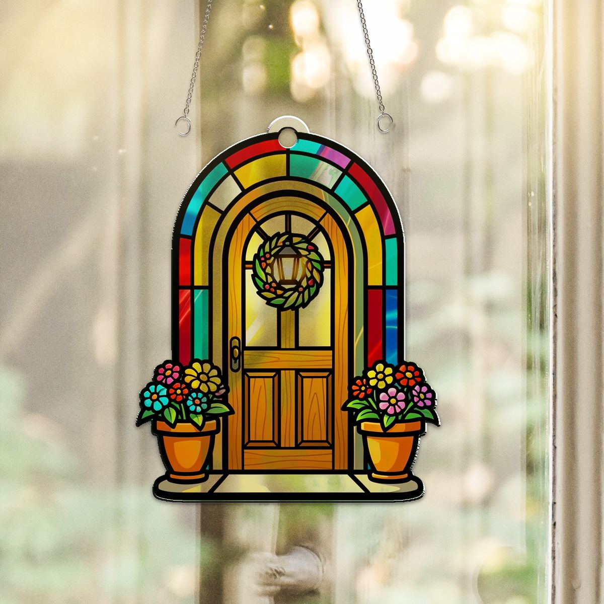 Cozy Cottage Door Arch Acrylic Suncatcher