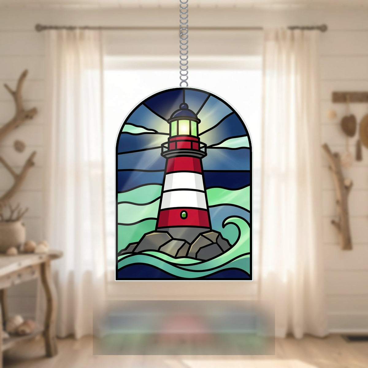 Lighthouse Ocean Arch Acrylic Suncatcher