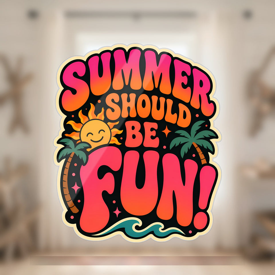 Retro Summer 3 Acrylic Suncatcher