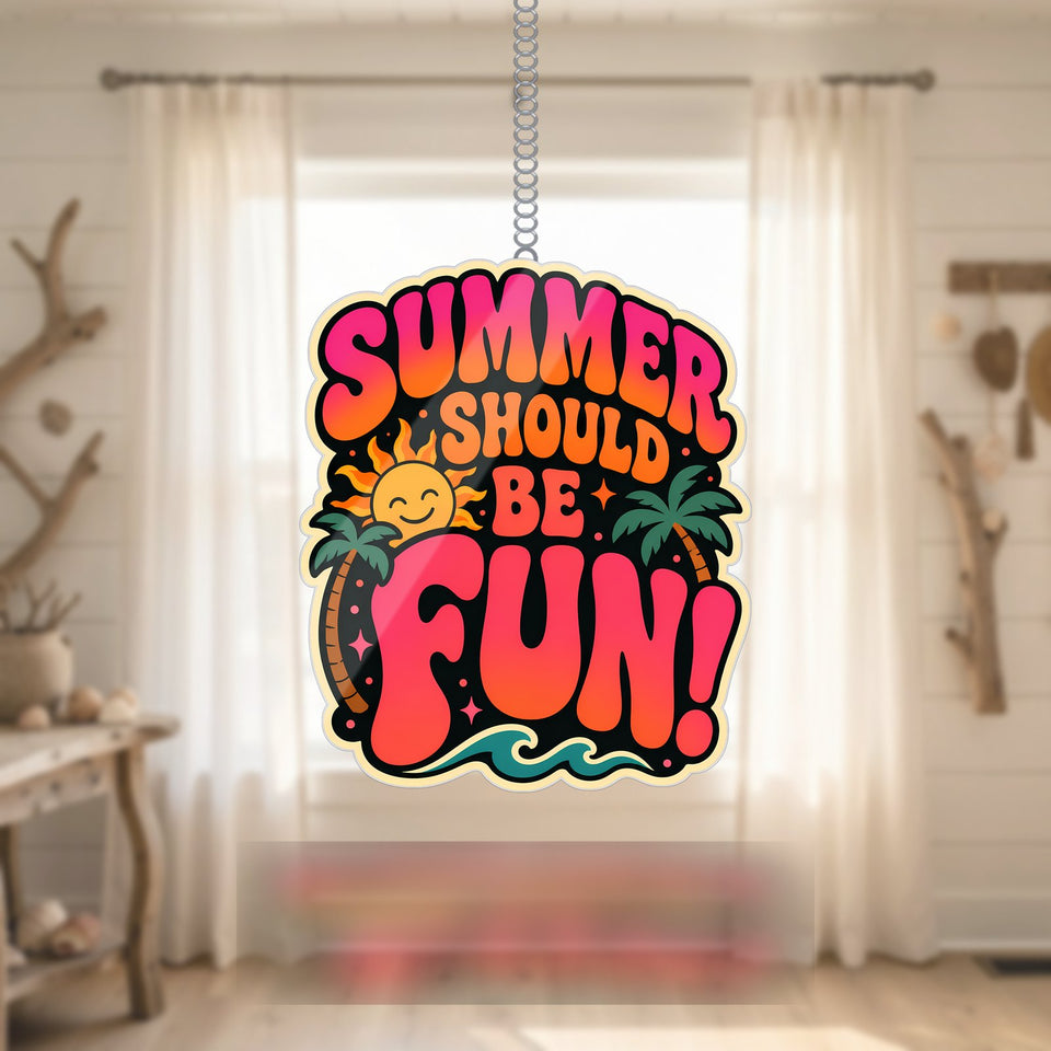 Retro Summer 3 Acrylic Suncatcher
