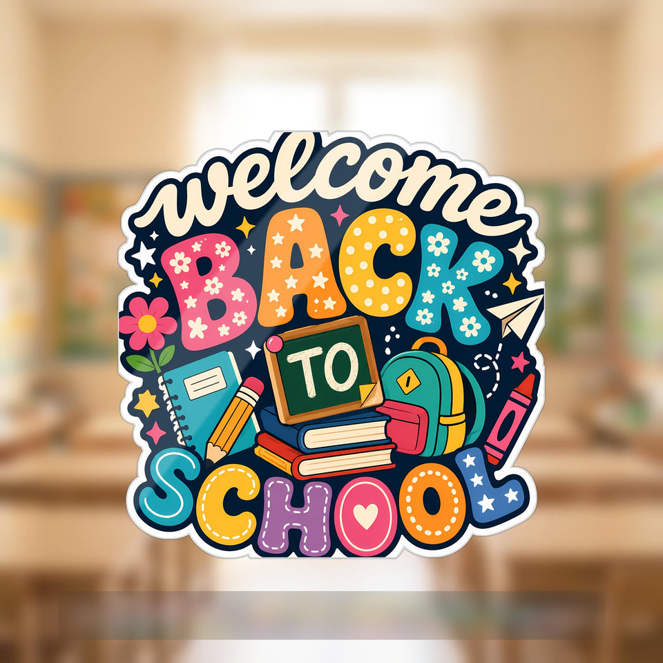 Welcome Back to School Chalkboard Acrylic Suncatcher