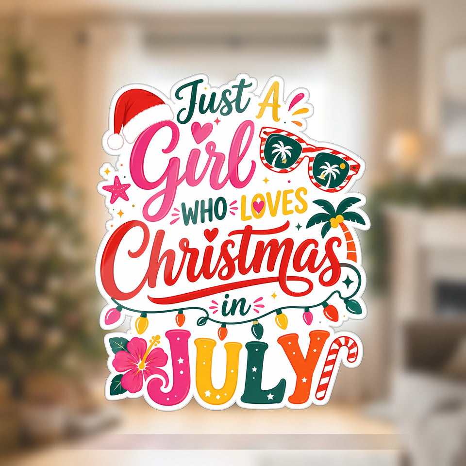 Christmas in July Sunglasses Acrylic Suncatcher