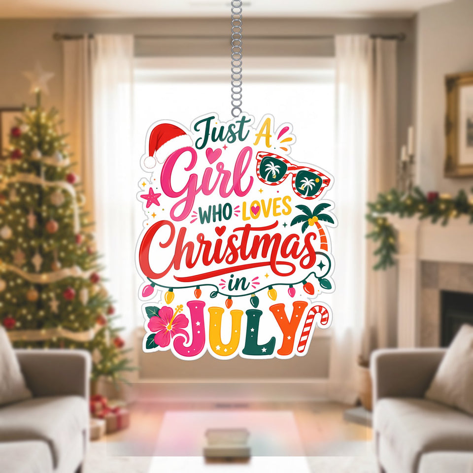 Christmas in July Sunglasses Acrylic Suncatcher