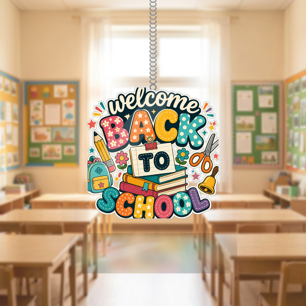 Welcome Back to School Classroom Acrylic Suncatcher