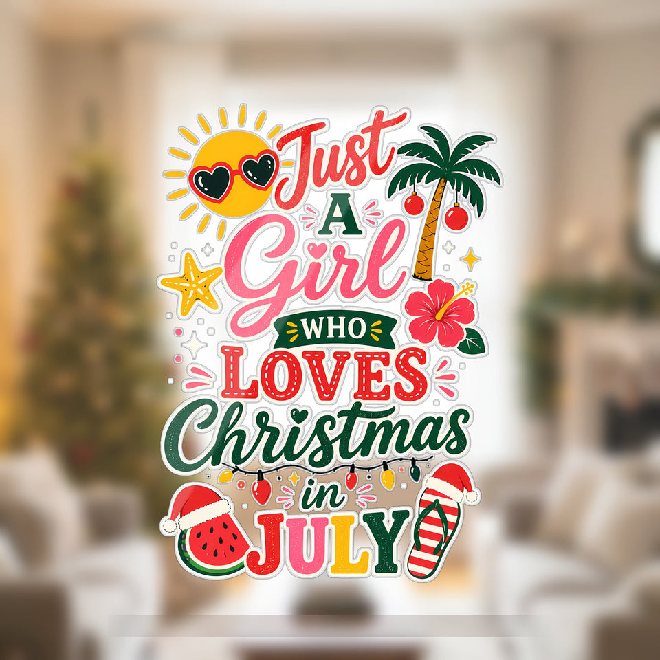Christmas in July Tropical Acrylic Suncatcher
