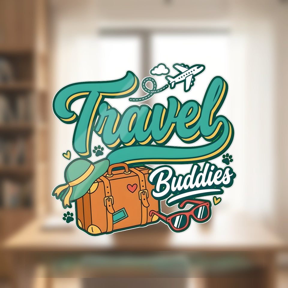 Travel Buddies Retro Acrylic Suncatcher