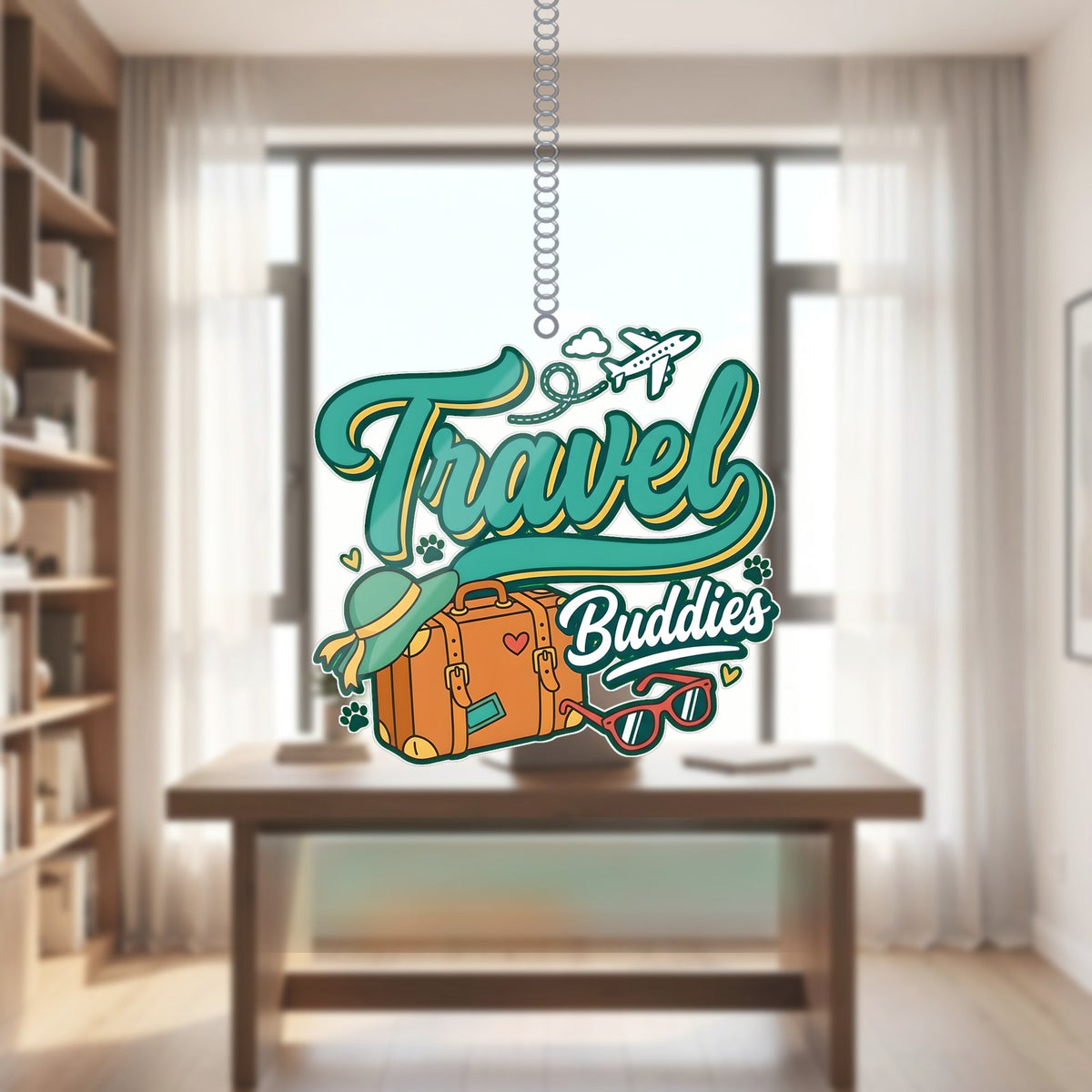 Travel Buddies Retro Acrylic Suncatcher